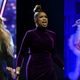 Mariah Carey performs during the 2019 Billboard Music Awards on May 1, 2019; Jennifer Hudson performs a tribute to Kobe Bryant before the 69th NBA All-Star Game on February 16, 2020; Ariana Grande performs onstage during the 62nd Annual GRAMMY Awards on January 26, 2020.